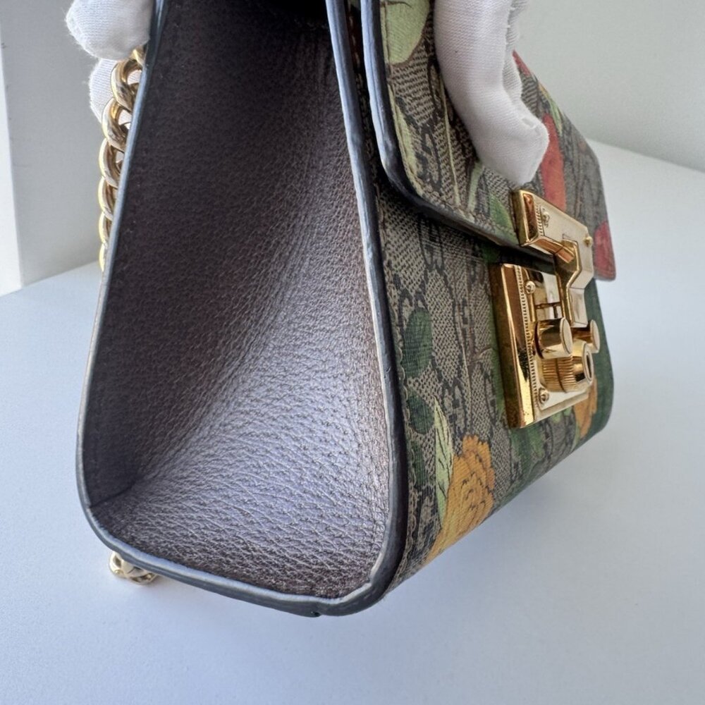 Gucci Padlock Shoulder Bag Tian Print GG Coated Canvas Small - Picture 8 of 16